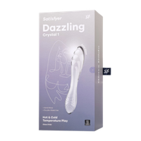 Фаллоимитатор из стекла с интенсивным рельефом Satisfyer Dazzling Crystal