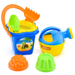 Набор №158 (ведро-цветок сред., сито-цветок, совок №2, грабли №2, 2 формы, лейка мал. №4) (Полесье)