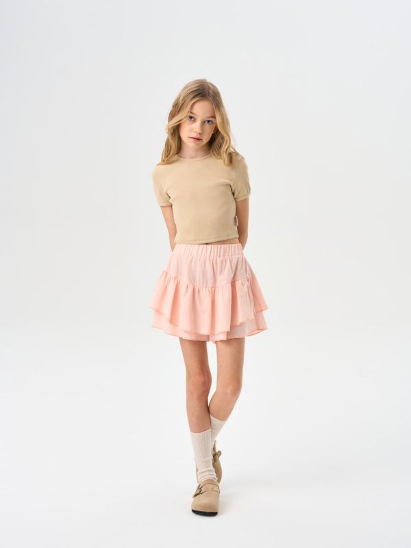 Юбка-шорты с воланом 