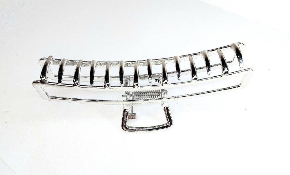 Заколка-краб для волос. 11 см. Металл. Цвет Белый. Усиленная