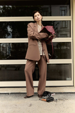 Брюки на резинке прямые