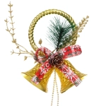 Украшение новогоднее «Звенящие колокольчики» 32*11 см, Золото