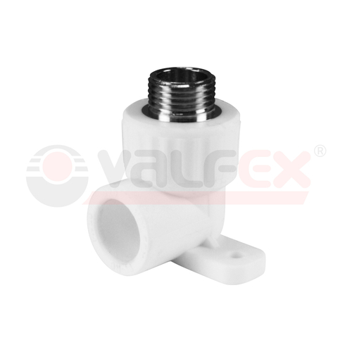 Угольник полипропиленовый PP-R комбинированный с наружной резьбой цвет серый VALFEX