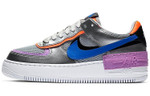 Кроссовки Nike Air Force 1 Shadow Metallic Silver (Женская размерная сетка)