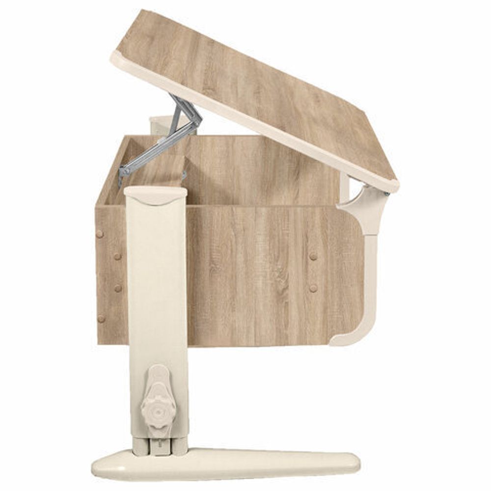 Стол-парта регулируемый "ДЭМИ" СУТ.41, 750х550х530-815 мм, бежевый каркас, пластик бежевый, дуб сонома (КОМПЛЕКТ)