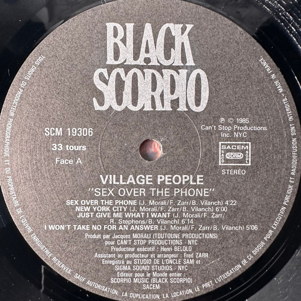 Village People ‎– Sex Over The Phone (Франция 1985г.)