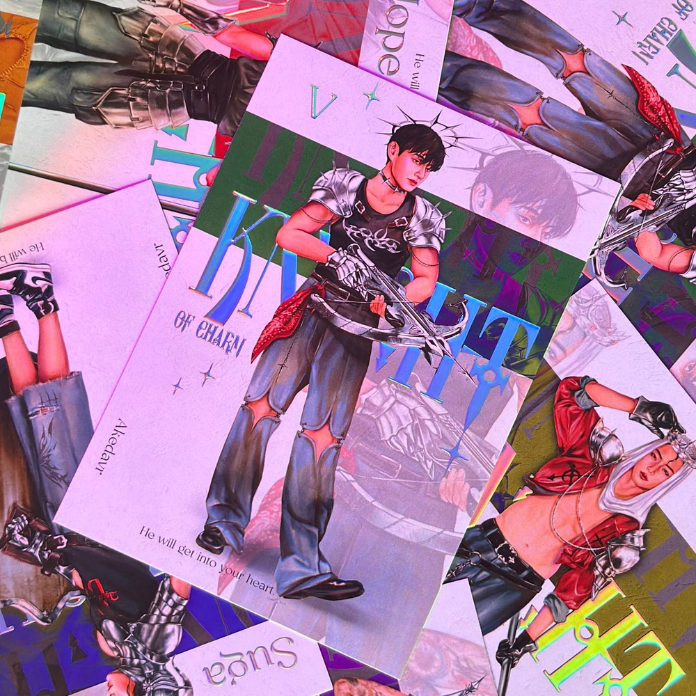 Арт принт / Akedavr / BTS / сет "Рыцари" (8 шт)