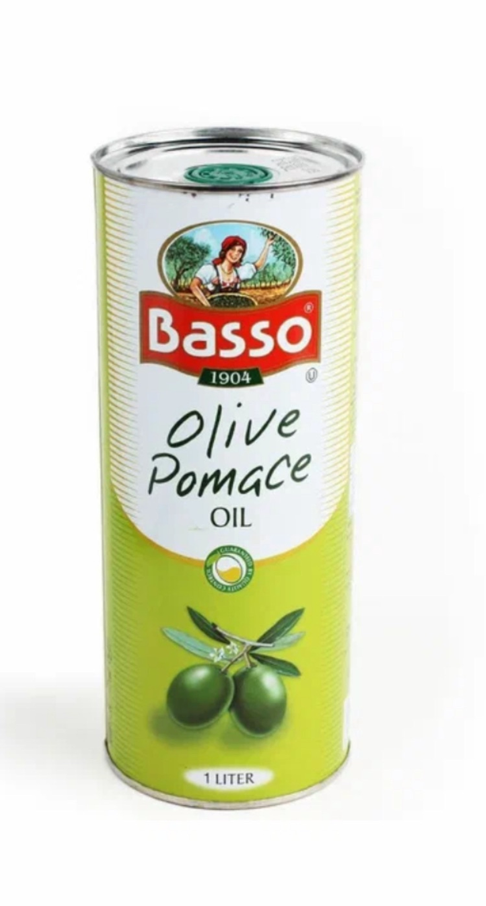 Оливковое масло BASSO Для жарки Рафинированное (Pomace) в ж/б 1 л, Италия