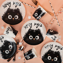 Тарелки (7''/18 см) Котик, 6 шт.