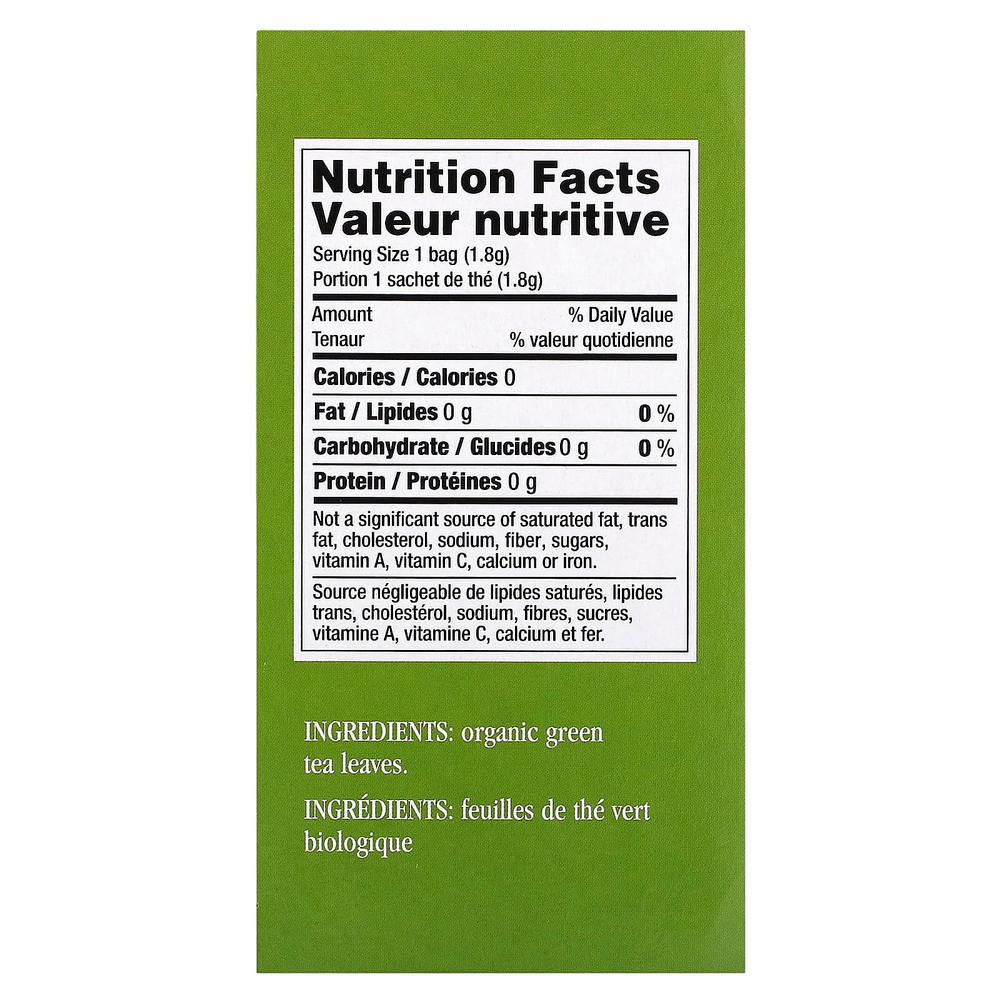 Uncle Lee's Tea, Imperial Organic, зеленый чай, 18 чайных пакетиков, 32,4 г (1,14 унции)