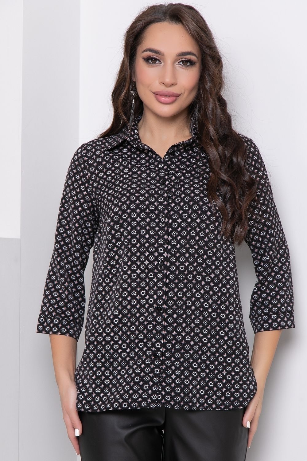 Рубашка Жаклин модная (блэк) Diolche (Акция)