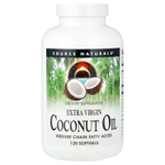Source Naturals, нерафинированное кокосовое масло высшего качества, 120 капсул