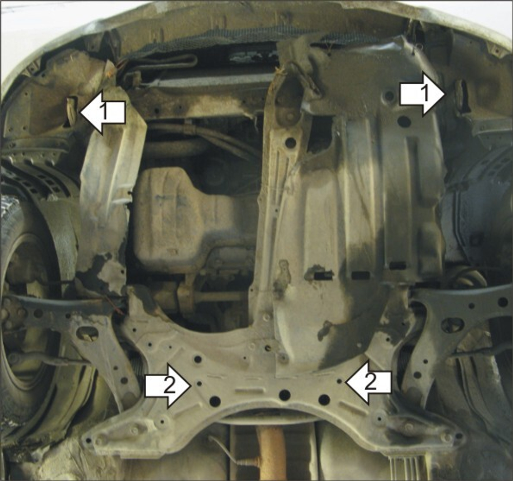 Защита картера Двигателя, КПП. 2 мм, Сталь. для Toyota Celica 1999-2006 MOTODOR.02525