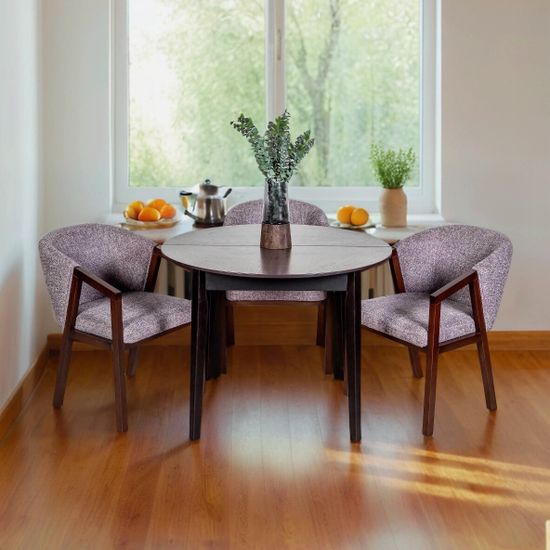 Комплект Инфинити (D-100 +35) + 4 стула Fly / рогожка /старинный орех