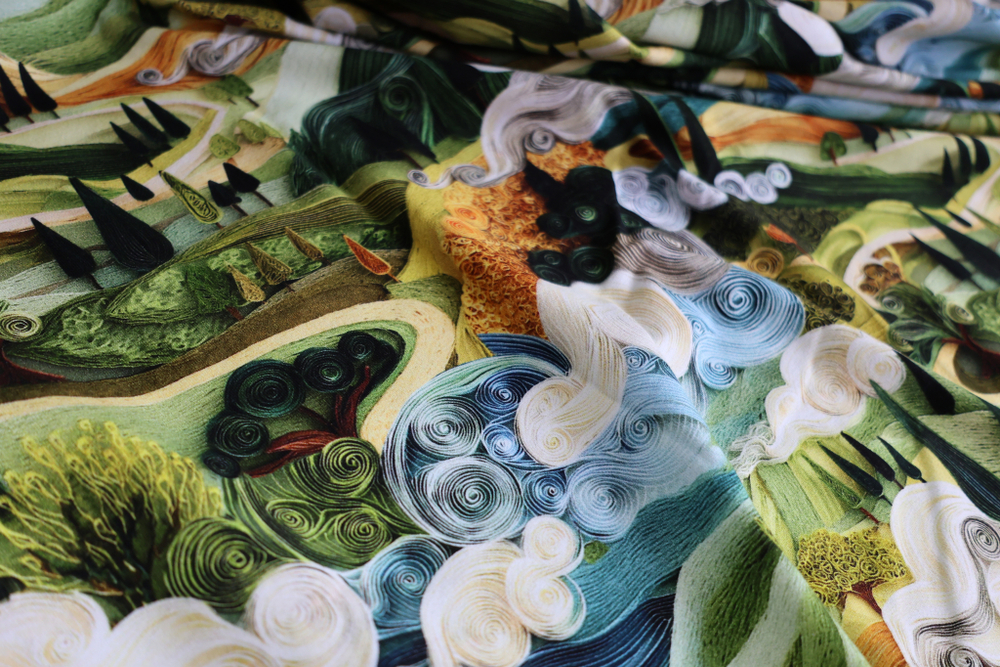 ЗЕЛЕНЫЕ ЛУГА - Кулирка с лайкрой, компакт пенье (ДЖ72 Маша)