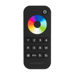 Пульт SMART-R26-RGBW Black (4 зоны, 2.4G) (Arlight, IP20 Пластик, 5 лет) 023477