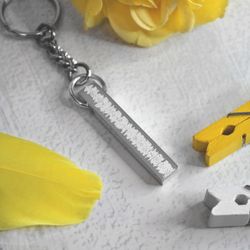 Серебряный брелок со спектрограммой голоса на заказ