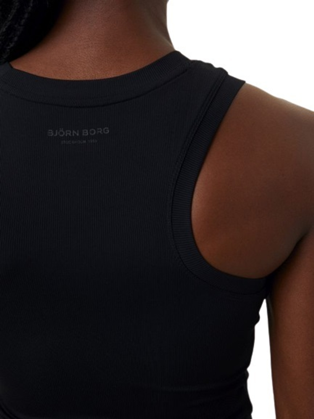 Женский топ теннисный Björn Borg Ace Rib Tank - black beauty