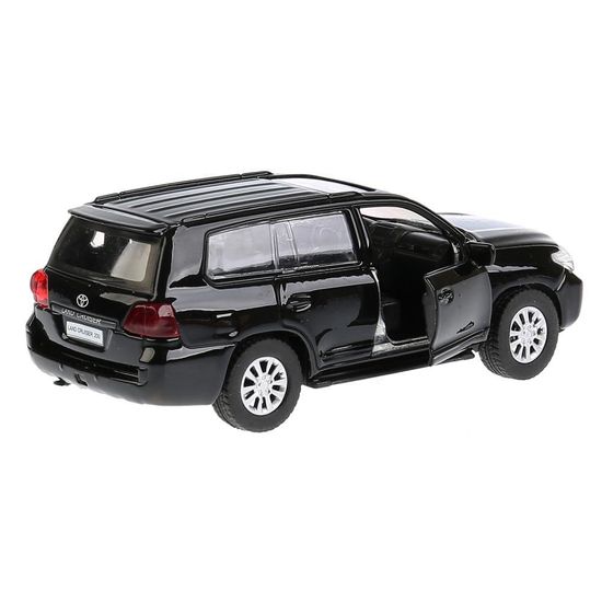 Машина металл TOYOTA LAND CRUISER длина 12,5 см, двери, инерц, черный, кор. Технопарк