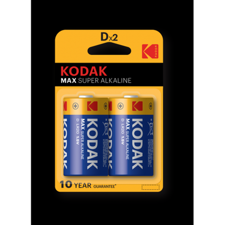 Батарейки Kodak LR20-2BL MAX SUPER Alkaline [KD-2]