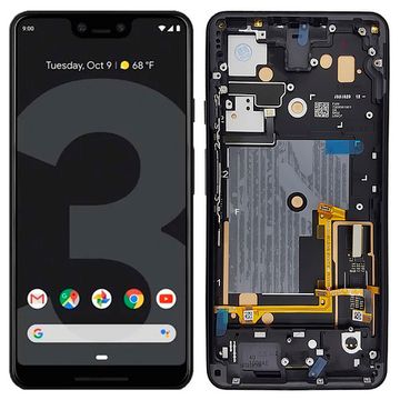 Дисплей для Google Pixel 3 XL в сборе c тачскрином на рамке (Black) черный