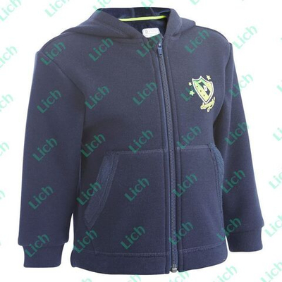 Худи детское однотонное утепленное на молнии