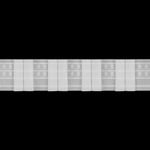 Лента (тесьма) шторная: сборка бантовая (1:2.75) 80 мм / 50 метров, (2 ряда петель, 4 шнура), C807 белый