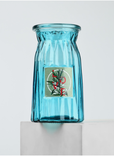 Ваза для цветов стекло «Love», 15 см, 500 мл.