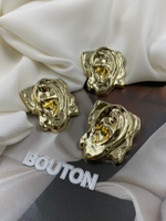 Пуговицы Скиапар. "Ухо" глянцевое золото