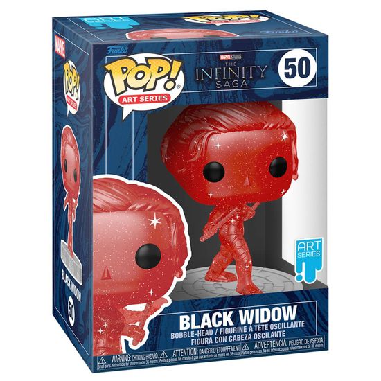 Фигурка Funko POP! Art Series Bobble Marvel Infinity Saga Black Widow Red w/Case 57613 / Фигурка Фанко ПОП! по мотивам вселенной "Marvel", Чёрная вдова
