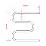 Полотенцесушитель MIXLINE SIMPLE M 60x40 (кнопочный выкл, 184 Вт)