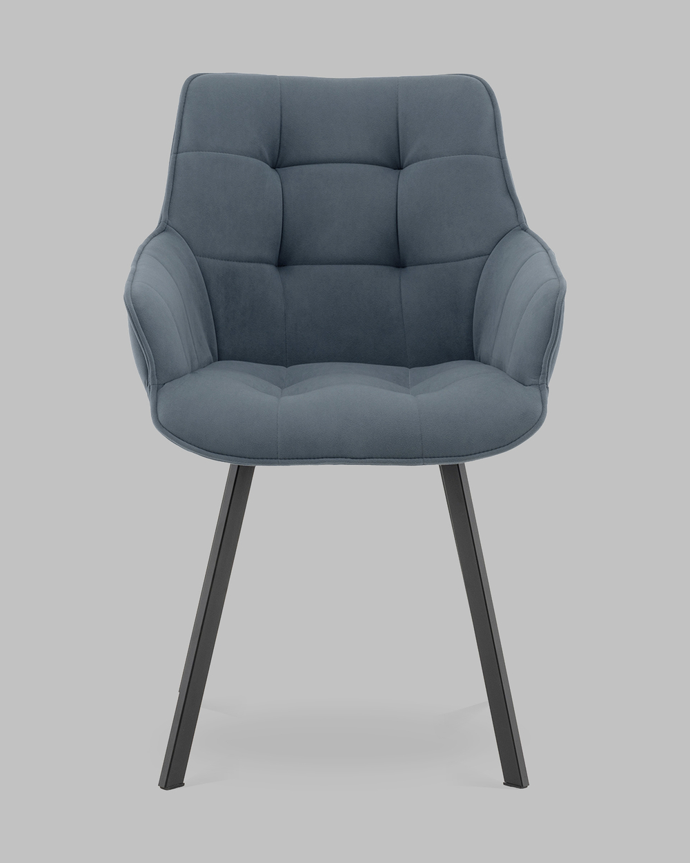 Стул Амальри велюр серо-синий