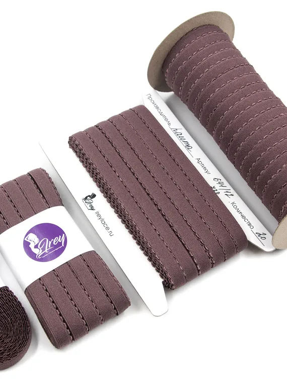 738 641/12 ОПТ Резинка отделочная Lauma Fabrics, 12 мм, перец 738