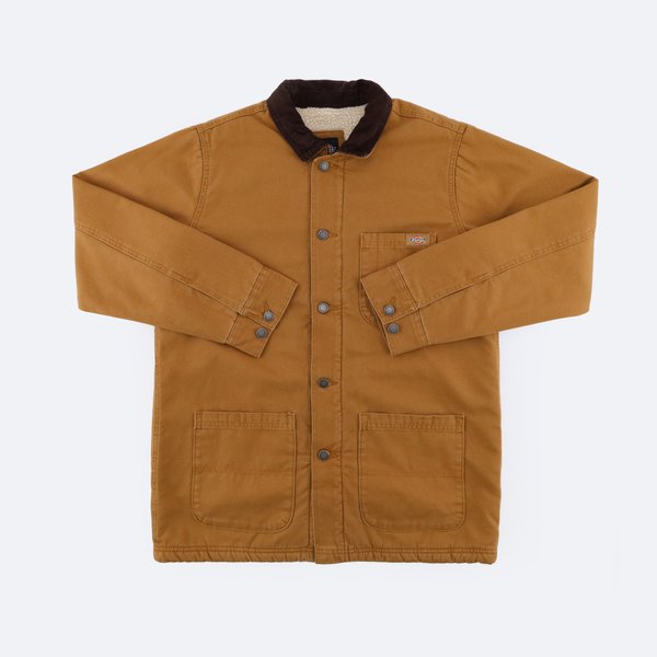 Куртка Dickies Duck Lined Chore Coat (stonewashed brown duck) артикул:TCR04SBD - купить в магазине Дайс