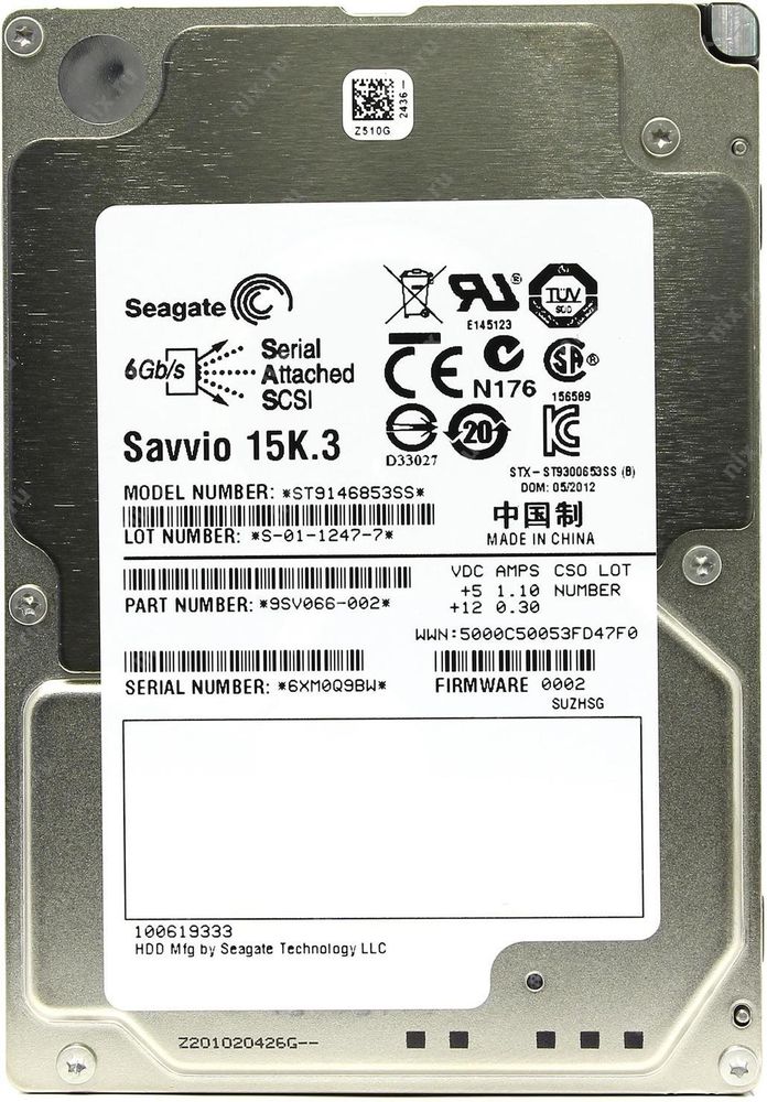 Жесткий диск Seagate SAS 146GB 15K 2.5&quot; 6Gbps 9SV066-005