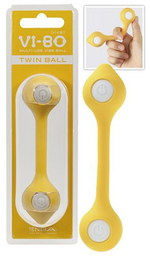Жёлтый двусторонний вибратор VI-BO TWIN BALL (Цвет: желтый)