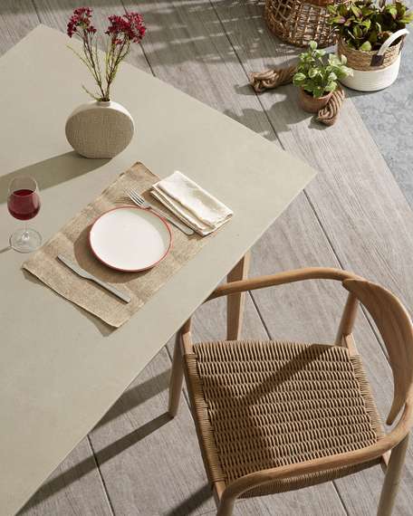 Стул Glynis массив эвкалипта с бежевым сиденьем | La Forma | Испания | Купить в Hallberg.ru