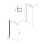 Душевая перегородка Walk-In VSW-1H120CG, 1200*2000, хром, стекло тонированное, , шт