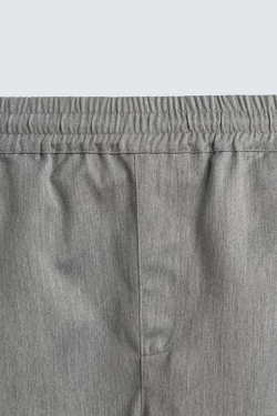 ZARA БРЮКИ BALLOON FIT С ЗАЩИПАМИ, МЯГКИЙ СЕРЫЙ