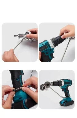 Ножницы по металлу / Насадка на шуруповерт / Насадка ножницы для резки листового металла, фанеры, пластика