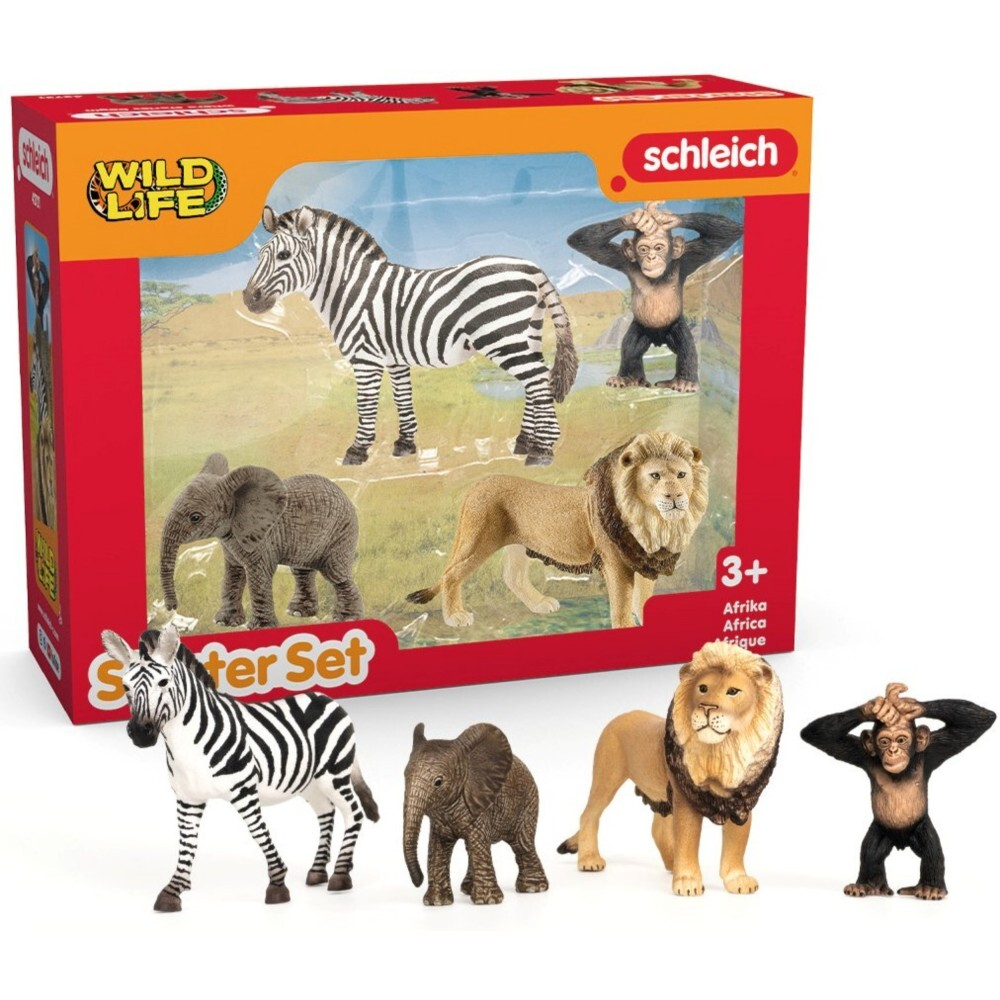 Schleich Wild Life - Животные Африки Набор из 4 фигурок 42721 / артикул   42721  / GTIN 4059433935720