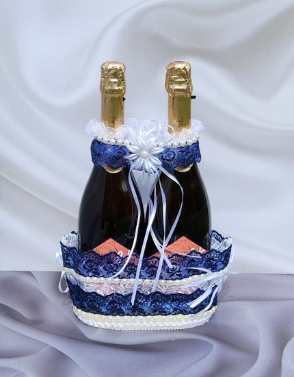 Корзина для бутылок свадебного шампанского Жених и Невеста