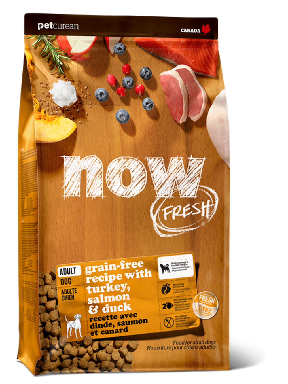 NOW FRESH Беззерновой для Взрослых собак с Индейкой, Уткой и овощами (Fresh Adult Recipe Grain Free) 9,98 кг