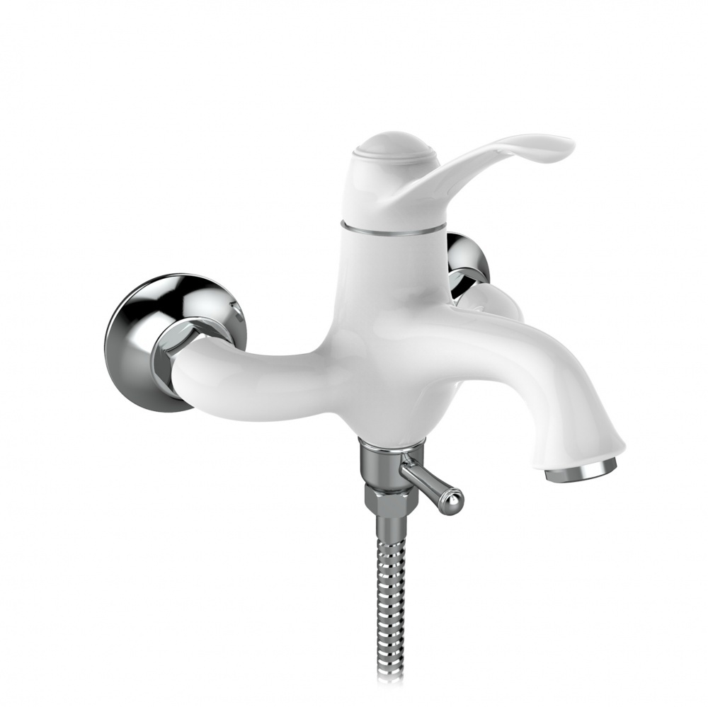 413531-F Смеситель од. для ванны кор. (БЕЛЫЙ) ViEiR (8/1шт)