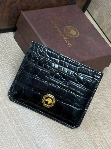Картхолдер Stefano Ricci из кожи крокодила