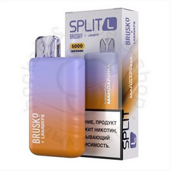 Одноразовая ЭСДН BRUSKO SPLIT L с ароматом мандарина, 20 мг/см3, 2 мл (М)