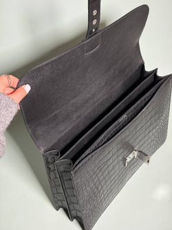Портфель Hermes из кожи крокодила