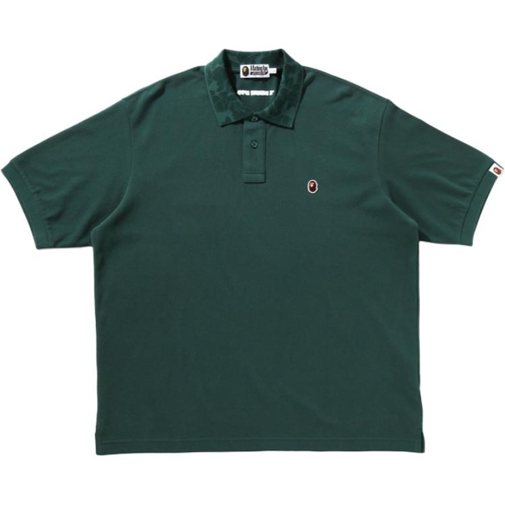 A Bathing Ape One Point Relax Fit Polo Shirt зеленый
