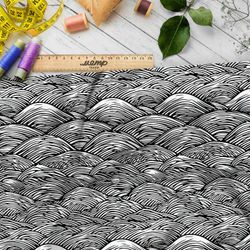 Ткань Ниагара Софт графический океан