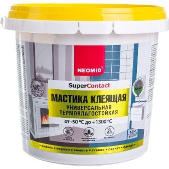 Мастика клеящая универсальная термостойкая 4кг Neomid Supercontact
